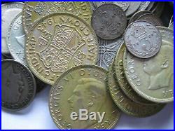 1.342 KG of assorted GB and world silver coins scrap or collect