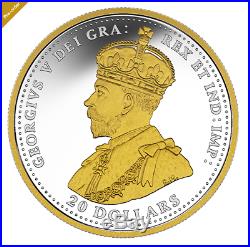 1 oz. 99.99 Pure Silver Gold-Plated Coin First World War Allies Canada (2018)