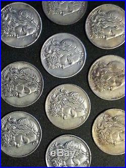 10 1930 Silver Greek 20 Drachma / Drachmai Poseidon World Coins JACKPOT