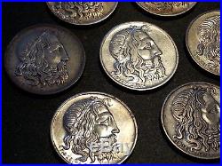 10 1930 Silver Greek 20 Drachma / Drachmai Poseidon World Coins JACKPOT