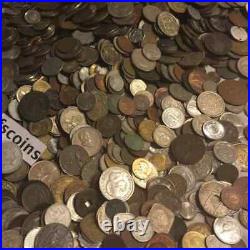 10 FULL LB POUNDS Foreign Coins? Tokens World Lot? Estate Sale? Silver