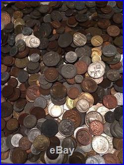 10 Pound Lot World Foreign Coins Various Countries Denominations With Silver