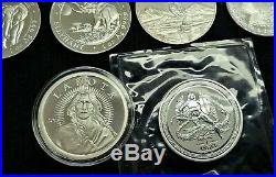 10 oz. 999 Silver Rounds Assorted World Bullion Collection Mixed Lot Coins