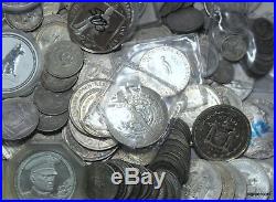 100's of ALL HIGH VALUE SILVER COINS 2455 grams WORLD COLLECTION AVG 82% ASW