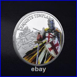 100PCS Exchange Red Knights Crusaders Templar Metal Commemorative Challenge Coin