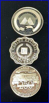 (11)Franklin Mint Sterling Silver Official Gaming Coins of World's Great Casinos