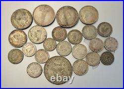 113 grams of old world silver coins, German, canada, mexico, Netherlands + more