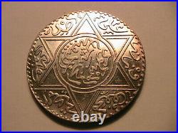 1299 Morocco 10 Dirhams Gem BU French Moroccan Africa Silver Maroc World Coin