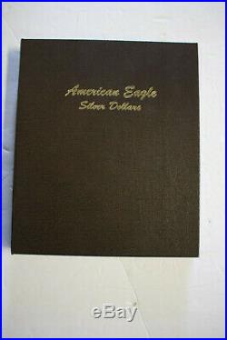 13 1oz American Eagle Silver Dollars 1986-1998 WORLD COIN LIBRARY Dansco in Book