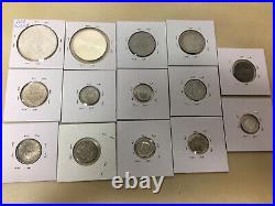 14 World SILVER Coins Collection From 10 Different Countries INVESTOR LOT