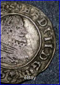 1628 Austria 3 Kreuzer King Ferdinand II Holy Roman Emperor World Silver Coin