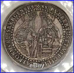 1694 Austrian States Salzburg 1/2 Thaler World Silver Coin ANACS AU50 Details