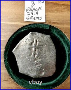 1715 Shipwreck Four Authent Reale Silver Cob Coins Sunken Spanish Treasure Fleet