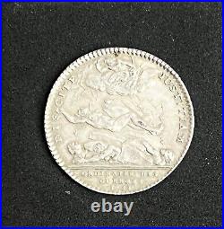 1757 France, Token, King Louis XV, Ordinaire des Guerres, Silver Coin