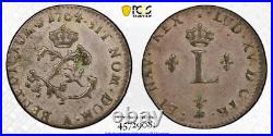 1764 French Colonies Sou Marque PCGS AU58 Sydney F Martin Collection 1764 French Colonies Sou Marque PCGS AU58 Sydney F Martin Collection
