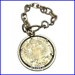 1780-1858 AUSTRIA Taler Maria Theresa, Silver Coin Sterling Silver Bracelet