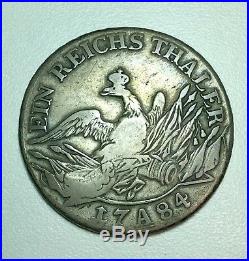 1784-A German States Prussia 1 Thaler World Silver Coin Friedrich II