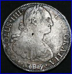1793 FM Mexico 8 Reale Spanish Milled Bust US First Silver Dollar World Coin 39M