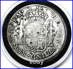 1798-MO FM Mexico 8 Reales Silver Coin With A World Chop-Marks KM #109 Scarce