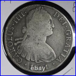 1801 Mo FT Mexico 8 Reales World Silver Coin / Crown COLONIAL ERA VF E400 KAMY 1801 Mo FT Mexico 8 Reales World Silver Coin / Crown COLONIAL ERA VF E400 KAMY