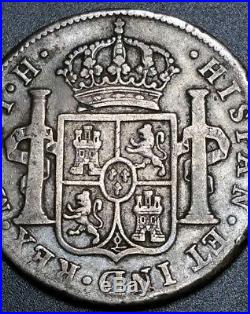 1804 T. H Mexico 8 Reale Milled Bust Colonial Piece Of Eight World Silver Coin