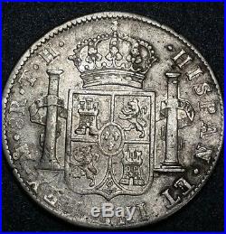 1805 TH Mexico 8 Reales Milled Bust Colonial Piece Of Eight Silver World Coin AU