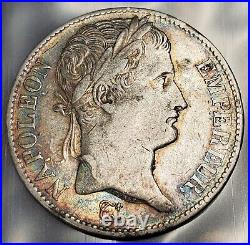 1808 A France 5 Francs World Silver Coin Rainbow Toned Xf Napoleon