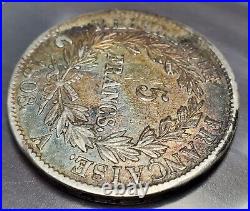 1808 A France 5 Francs World Silver Coin Rainbow Toned Xf Napoleon