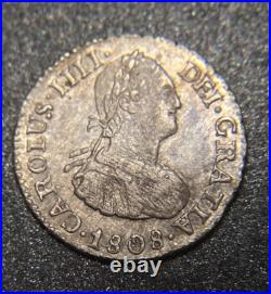 1808 PJ Bolivia 1/2 Reale Nice Boldly Struck World Silver Colonial Currency Coin 1808 PJ Bolivia 1/2 Reale Nice Boldly Struck World Silver Colonial Currency Coin