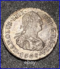 1808 PJ Bolivia 1/2 Reale Nice Boldly Struck World Silver Colonial Currency Coin 1808 PJ Bolivia 1/2 Reale Nice Boldly Struck World Silver Colonial Currency Coin
