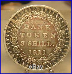 1811 Great Britain Silver 3 Shilling, Old World Silver Coin
