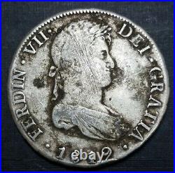 1819 PJ 8 Reale Milled Bust Potosi Mint World Colony Foreign Silver Coin Plata $