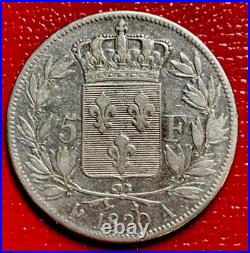 1820-A France 5 Francs Silver! World Coin, Louis XVIII. ENN Coins