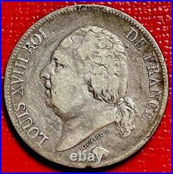 1824-A France Silver 5 Franc World Coin. ENN Coins