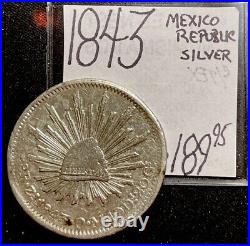 1843 Mexico 8 Reals World Silver Coin. ENN Coins 1843 Mexico 8 Reals World Silver Coin. ENN Coins