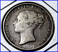 1848/6 Great Britain British One Shilling Rare World England Coin
