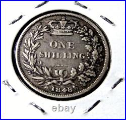 1848/6 Great Britain British One Shilling Rare World England Coin