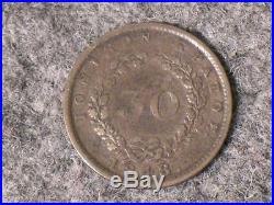 1848 British Ionian Islands 30 Lepta Foreign World Coin Britannia 925 Silver