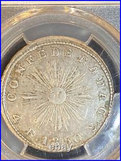 1850 4 R Argentine-Cordoba VF-Details World Silver Vintage Coins