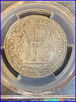 1850 4 R Argentine-Cordoba VF-Details World Silver Vintage Coins