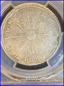 1850 4 R Argentine-Cordoba VF-Details World Silver Vintage Coins