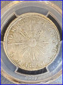 1850 4 R Argentine-Cordoba VF-Details World Silver Vintage Coins