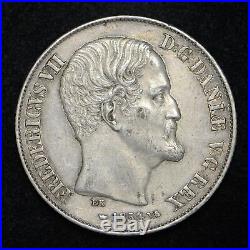 1854 Denmark 1 Rigsdaler World Silver Coin Nice Circulated Coin (cn6087)