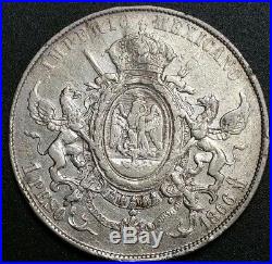 1866 MO Mexico 1 Un Peso Empire Of Maximilian Second Empire World Silver Coin