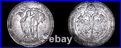 1868 Austria Wien 1 Feinthaler World Silver Coin 3rd German Shooting Festival