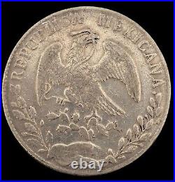 1884 As ML Alamos Mexico 8 Reales World Silver Rare Coin
