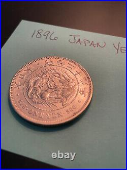 1896 Japan Yen Year 29 World Silver Dragon Coin