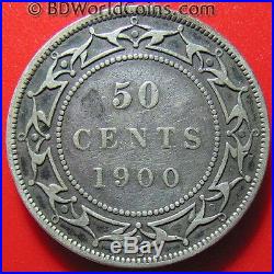 1900 Newfoundland 50 Cents Silver Rare Key Date! Low Mint Collectable World Coin