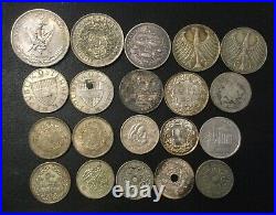 1900 World Coins Silver Lot Of 20 Coins