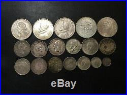 1900s-1970-s World Coins Lot Of 18 Silver Coins